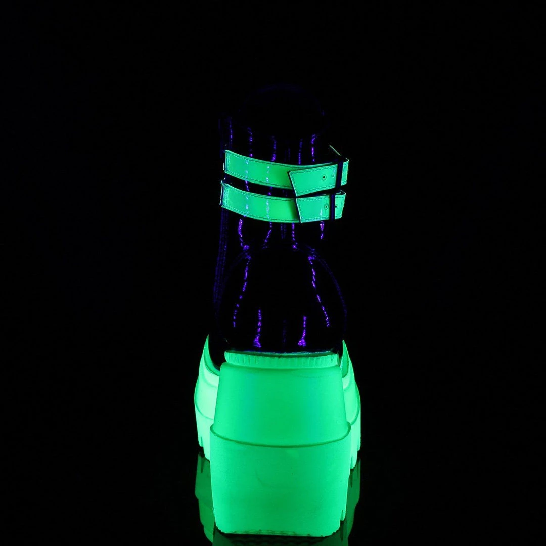 Demonia SLACKER-52 Black Patent-UV Iridescent Green Ankle Boot Coming Soon (Pre-Order) 6 Demonia SLACKER-52 Black Patent-UV Iridescent Green Ankle Boot Coming Soon (Pre-Order)