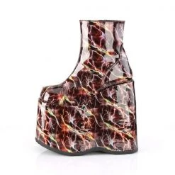 Demonia Boots SLAY-204LBH Burgundy Hologram Ankle Boot