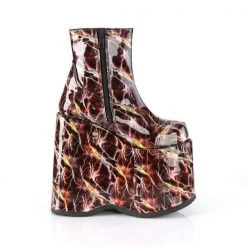 Demonia Boots SLAY-204LBH Burgundy Hologram Ankle Boot