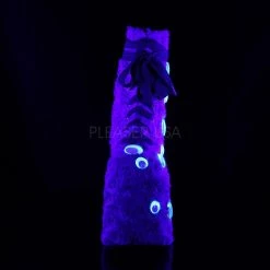 Demonia SLAY-206 Lime Green Faux Fur Ankle Boot Boots