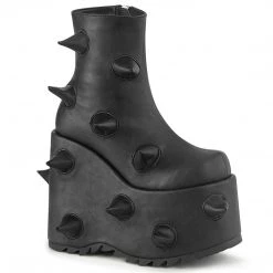 Demonia Boots SLAY-77 Black Vegan Leather Ankle Boot