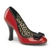 Pin Up Couture Shoes SMITTEN-01 Red-Black Patent