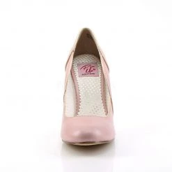 Pin Up Couture Shoes SMITTEN-04 Baby Pink Faux Leather