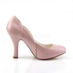 Pin Up Couture Shoes SMITTEN-04 Baby Pink Faux Leather
