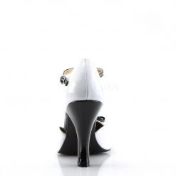 Pin Up Couture Shoes SMITTEN-10 White-Black Patent 13 Pin Up Couture Shoes SMITTEN-10 White-Black Patent