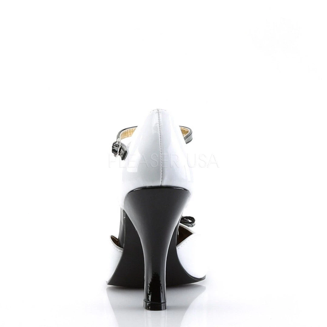 Pin Up Couture Shoes SMITTEN-10 White-Black Patent 6 Pin Up Couture Shoes SMITTEN-10 White-Black Patent