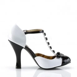 Pin Up Couture Shoes SMITTEN-10 White-Black Patent 15 Pin Up Couture Shoes SMITTEN-10 White-Black Patent