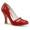 Pin Up Couture SMITTEN-20 Red Faux Leather Shoes