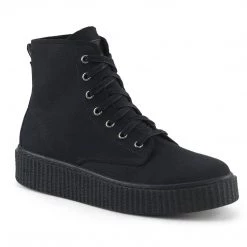 Demonia SNEEKER-201 Black Canvas Creeper