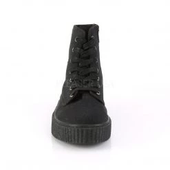 Demonia SNEEKER-201 Black Canvas Creeper