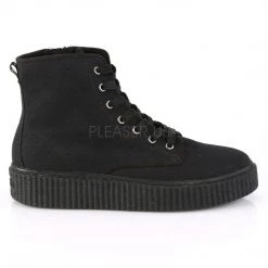 Demonia SNEEKER-201 Black Canvas Creeper