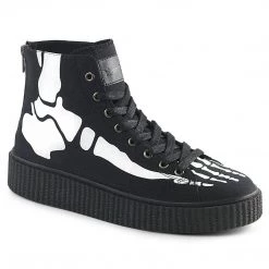Demonia SNEEKER-252 Black Canvas Creeper