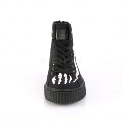 Demonia SNEEKER-252 Black Canvas Creeper