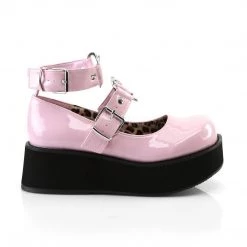 Demonia SPRITE-02 Baby Pink Patent Mary Janes Shoes