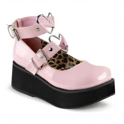Demonia SPRITE-02 Baby Pink Patent Mary Janes Shoes