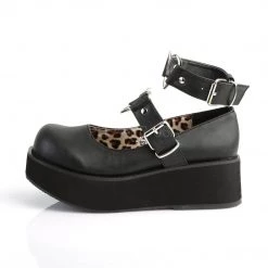 Demonia SPRITE-02 Black Vegan Leather Mary Janes