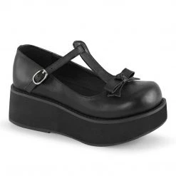 Demonia Shoes SPRITE-03 Black Vegan Leather Mary Janes