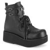 Demonia Boots SPRITE-70 Black Vegan Leather Ankle Boot