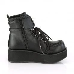 Demonia Boots SPRITE-70 Black Vegan Leather Ankle Boot