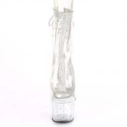 Pleaser Boots STARDUST-1018C-2RS Clear Ankle Boot