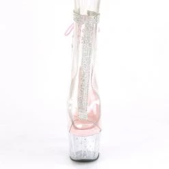 Pleaser Boots STARDUST-1018C-2RS Clear-Baby Pink/Clear Ankle Boot