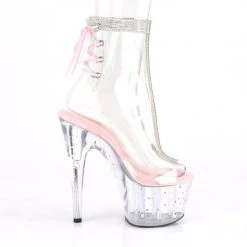 Pleaser Boots STARDUST-1018C-2RS Clear-Baby Pink/Clear Ankle Boot 12 Pleaser Boots STARDUST-1018C-2RS Clear-Baby Pink/Clear Ankle Boot