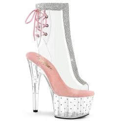 Pleaser Boots STARDUST-1018C-2RS Clear-Baby Pink/Clear Ankle Boot 13 Pleaser Boots STARDUST-1018C-2RS Clear-Baby Pink/Clear Ankle Boot