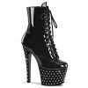 Pleaser STARDUST-1020-7 Black Ankle Boot
