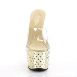 Pleaser STARDUST-701 Clear/Gold Chrome Slide