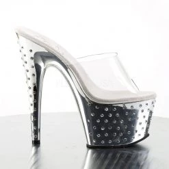 Pleaser STARDUST-701 Clear/Silver Chrome Slide