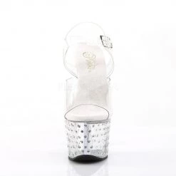 Pleaser STARDUST-708 Clear Platform Sandal Shoes