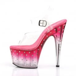 Pleaser STARDUST-708T Clear/Pink-Clear Platform Sandal