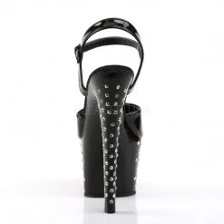 Pleaser STARDUST-709 Black Patent Platform Sandal Shoes