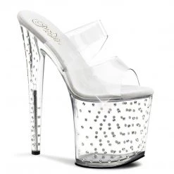 Pleaser Shoes STARDUST-802 Clear Slide