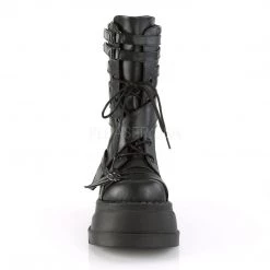 Demonia Boots STOMP-26 Black Vegan Leather Mid-Calf Boot