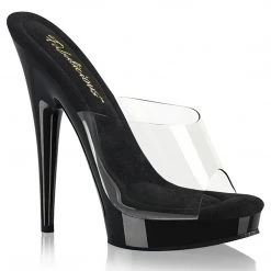 Fabulicious SULTRY-601 Clear/Black Shoes