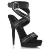 Fabulicious SULTRY-619 Black Faux Leather/Black Matte