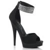 Fabulicious SULTRY-625 Black Faux Suede/Black Matte Shoes