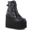 Demonia SWING-103 Black Vegan Leather Ankle Boot 2 Demonia SWING-103 Black Vegan Leather Ankle Boot