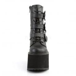 Demonia SWING-103 Black Vegan Leather Ankle Boot