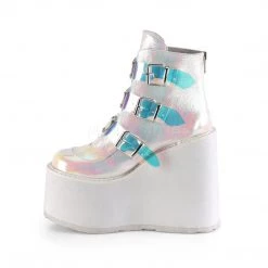 Demonia SWING-105 Pearl Iridescent Vegan Leather Ankle Boot Boots
