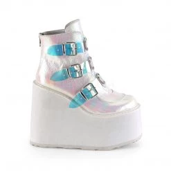 Demonia SWING-105 Pearl Iridescent Vegan Leather Ankle Boot Boots