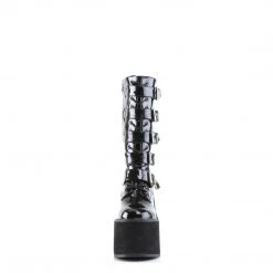 Demonia SWING-220 Black Vegan Leather Calf Boot Boots