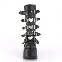 Demonia Boots SWING-230 Black Vegan Leather Mid-Calf Boot