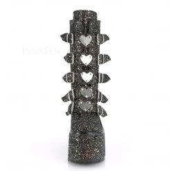 Demonia Boots SWING-230G Black Multi Glitter Mid-Calf Boot