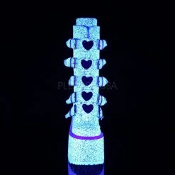 Demonia Boots SWING-230G White Multi Glitter Mid-Calf Boot