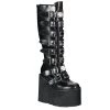 Demonia SWING-815 Black Vegan Leather Knee Boot Boots