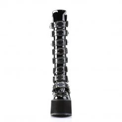 Demonia SWING-815 Black Vegan Leather Knee Boot Boots