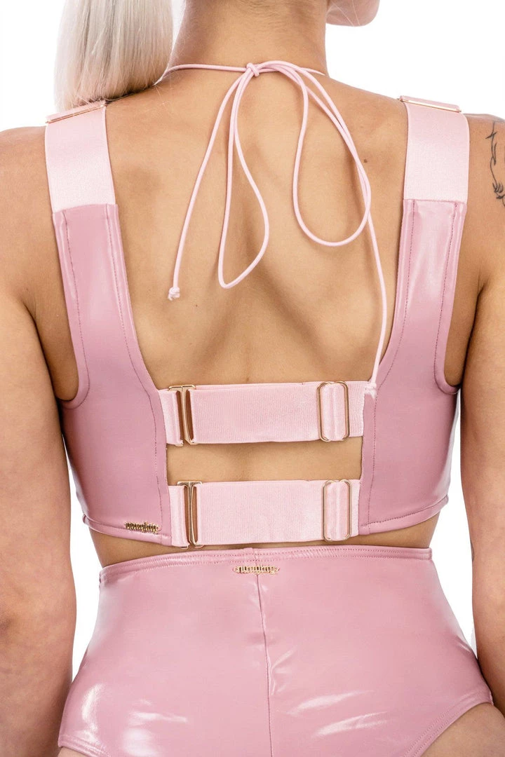 Naughty Thoughts Sinner Vinyl High Waist Shorts PINK 5 Naughty Thoughts Sinner Vinyl High Waist Shorts PINK