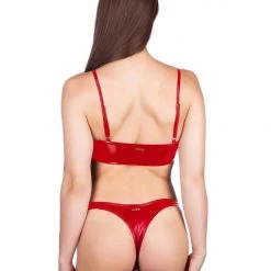 Naughty Thoughts Sinner Vinyl Thong RED